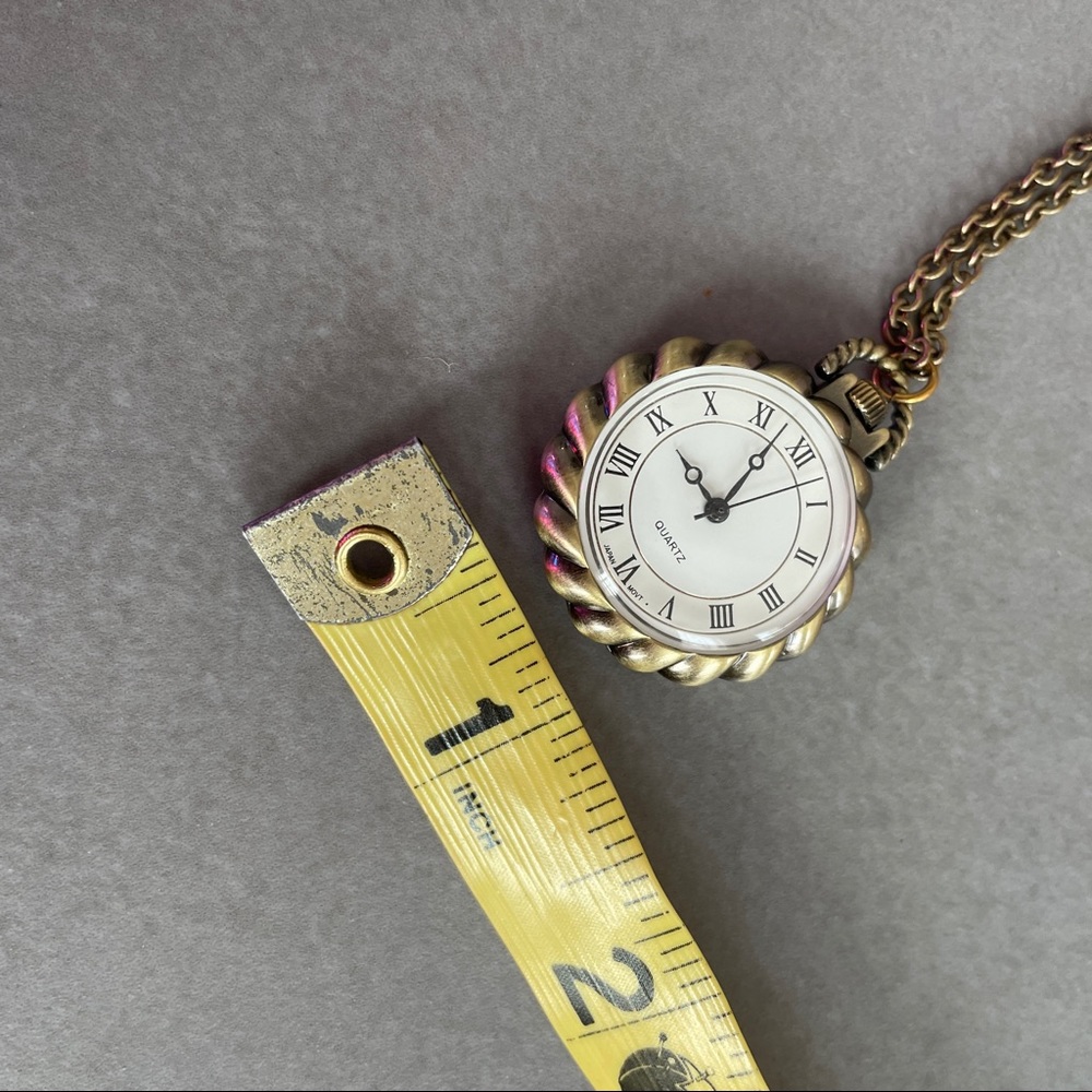 SOLD Clock Pendant Necklace - Picture 10 of 10